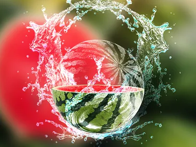 WaterMelon graphic design illustration photo manipulation social media post design