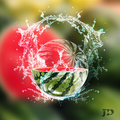 WaterMelon graphic design illustration photo manipulation social media post design