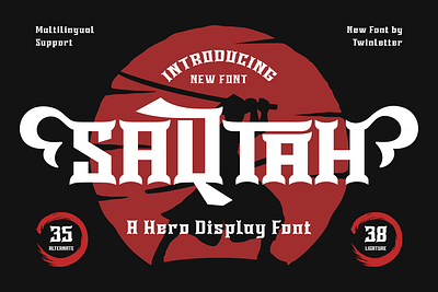 SAQTAH | Display Hero Font varsity