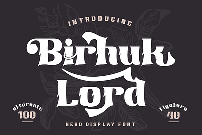 Birhuk Lord | Display Hero Font varsity