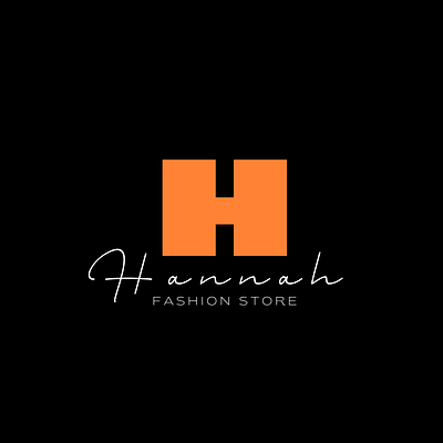 Initial H Logo black h initial logo modern orange simple white