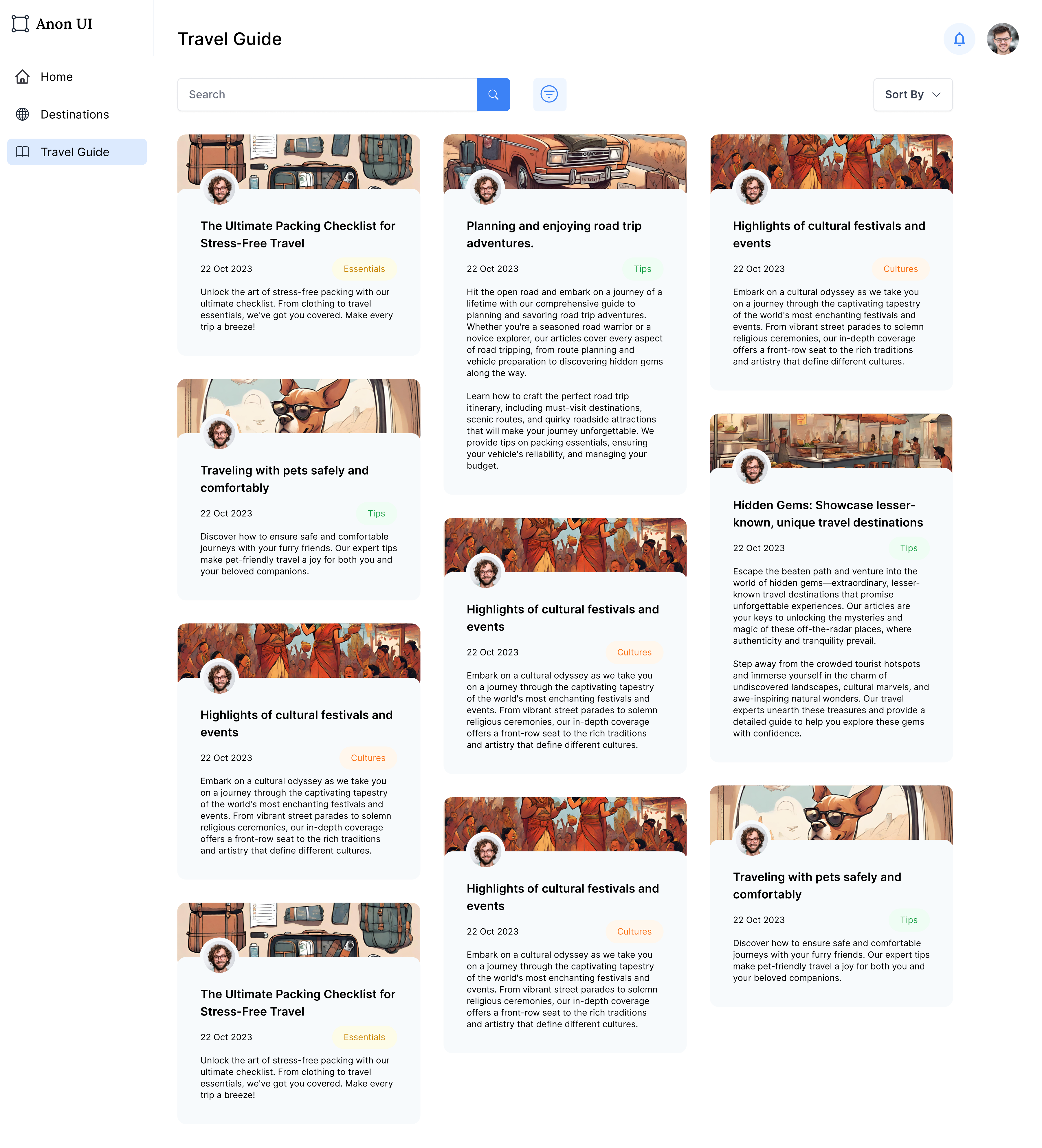 Blog / Articles (3-col vs 4-col) article articles blog blogs database dynamic content e commerce grid newsfeed website