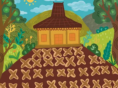 Joglo dan Kawung art book children graphic design illustration joglo kawung