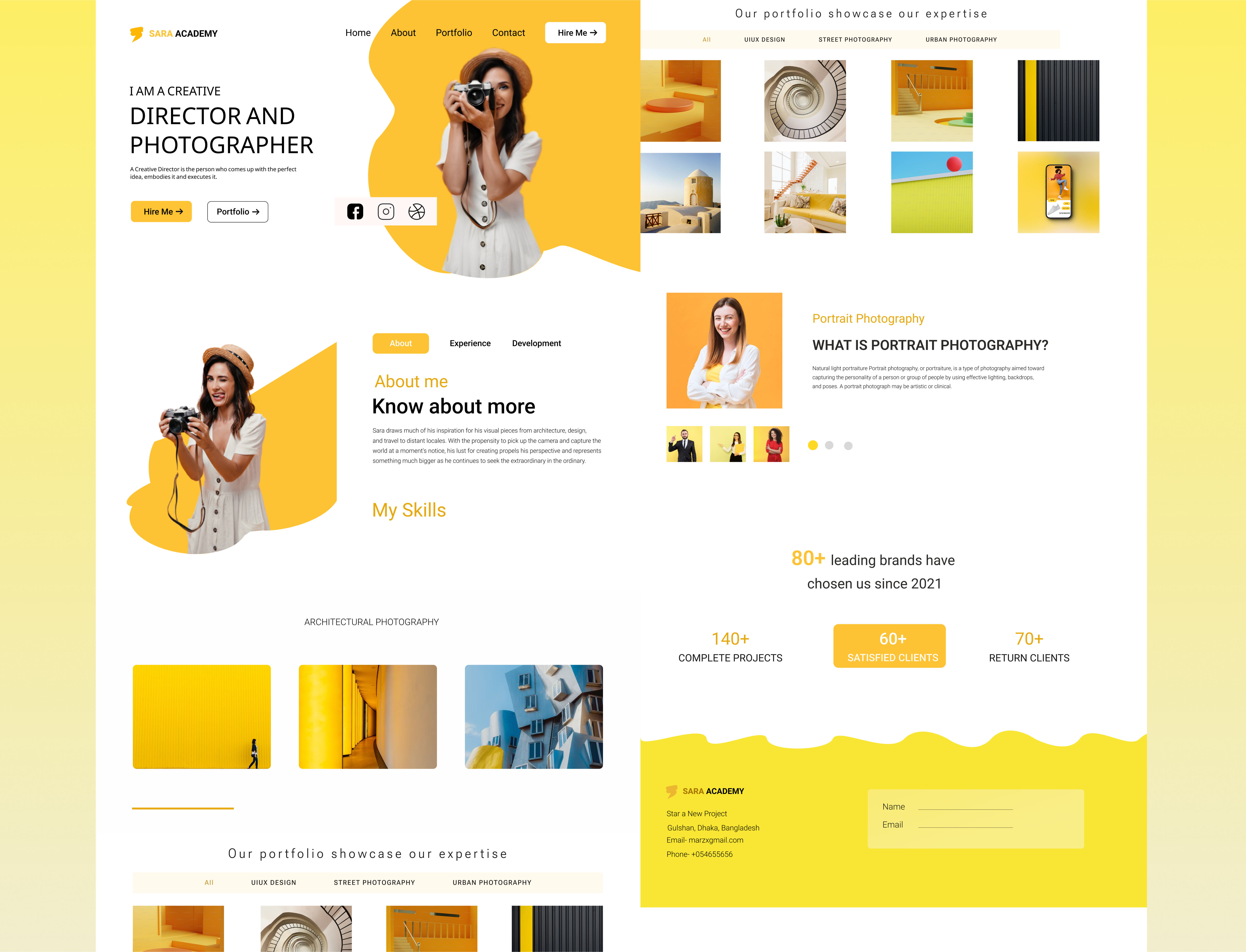Personal Portfolio Website & Landing Page branding design graphic design landing page photographer portfolio ui website