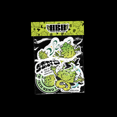 HBH sticker badge design branding graphic design illustration logo merch merchandise design sticker typogaphy