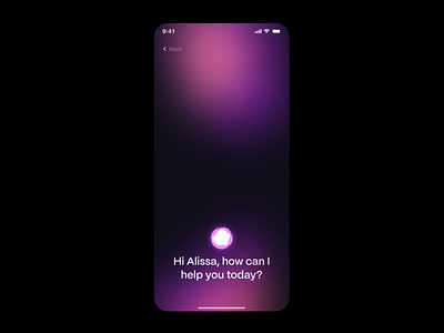 Voice Assistant Chat animated app assistant chat digital assistant forecast ios mobile mobile app mobile interface motion motion graphics prediction temperature ui ui animation ux voice recognition voiceassistance weather