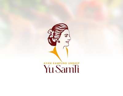 Logo Design Ayam Ungkep Yu Samti authentic brand culture design food girl identity logo restaurant visual woman