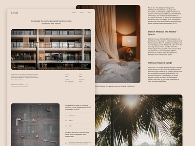 Architecture studio website concept architecture website earth tone figma minimalist two column layout website