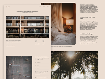 Architecture studio website concept architecture website earth tone figma minimalist two column layout website
