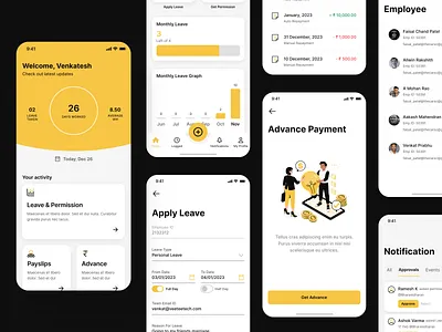 Maps - Attendance & Payroll - UI attendance app payroll app ui