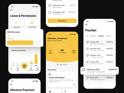 Maps - Attendance & Payroll - UI attendance app payslip app ui