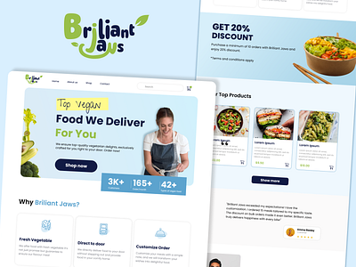 Web Ecommerce Vegetarian Food Design design ecommerce food graphic design ui vegetarian web design