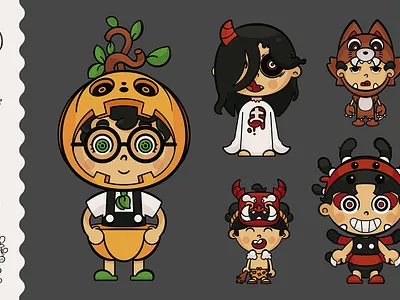 Halloween Costume Characters character design game design graphic design vampire