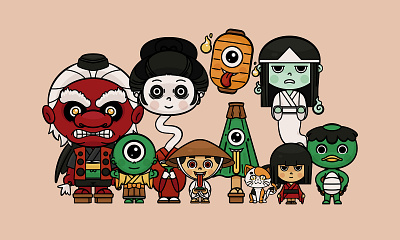 Yokai Japanese Ghost Halloween Costumes character design game design graphic design vampire