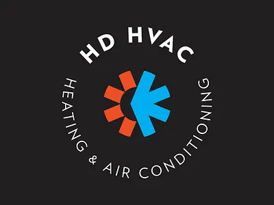HD HVAC air conditioning branding cold graphic design heating hot hvac identity logo logomark service