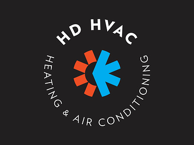 HD HVAC air conditioning branding cold graphic design heating hot hvac identity logo logomark service