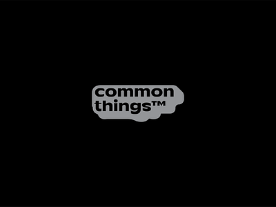 Common Things - Logo concept concept logo graphic design logo playful logo shadow logo visual identity