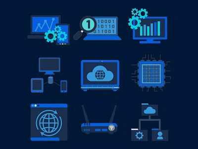 Network Icon- Illustration branding data data networks design illustration illustrator ip address lan logo monitor network router service ui vector vpn web web site wan wireless zart