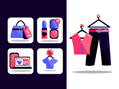 Digital Retail Illustrations design graphic design illustration onlineshop shopping ui