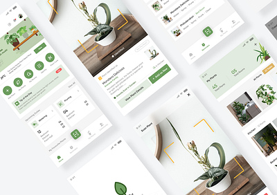 Plant Management App UX app branding colour design design thinking illustration logo pro product trend trending ui use ux