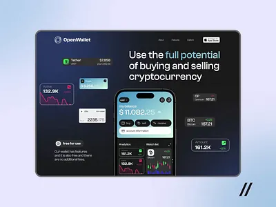 Crypto Wallet Mobile iOS App android animation app design app interaction bitcoin crypto cryptocurrency design finance fintech homepage ios landing mobile ui motion online ui ux wallet website