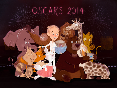 Ellen's Oscar Safari cartoon character illustration fan art