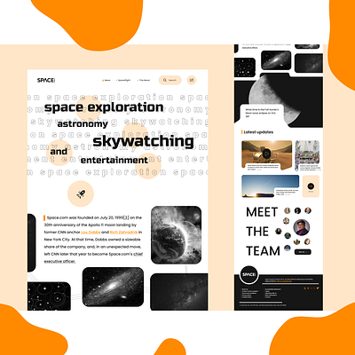 Space.com - redesign by Alook ui
