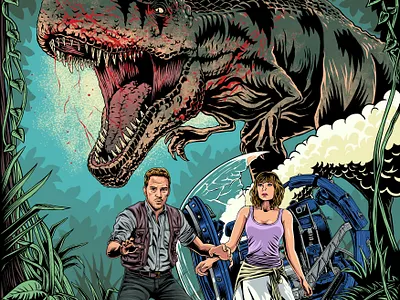 Stop don’t run! dinosaur geek jurassic park jurassic world nerd life pop culture spielberg film steven spielberg t rex teedesign tshirtdesign