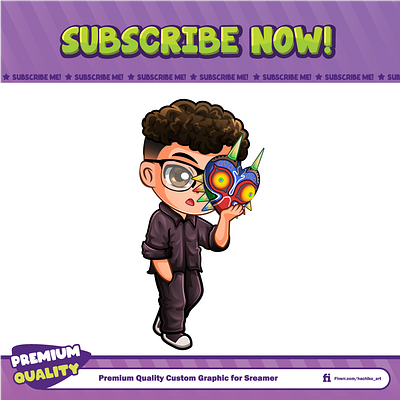 🧨Avatar Chibi boy with majora's mask🧨 avatar avatar chibi design discord emotes facebook emotes hachi chiko hachiko hachiko art illustration loyalty badges majora mask mascot chibi mask noai pngtuber sub badges sub emotes twitch emotes vtuber youtube emotes