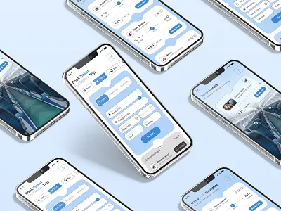 Public Transportation App Design airplane app ui booking bus ios app design mobile app mobile app design mobile design motor online booking public transport reservation app ui ride route ticket booking app tickets app train ui ui ux design ux