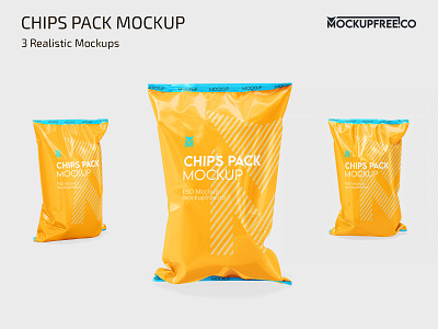 Free Chips Pack PSD Mockup bag chips chips mockup chips pack design food food mockup free mockup mockups package package mockup packaging packaging mockup photoshop product psd template templates
