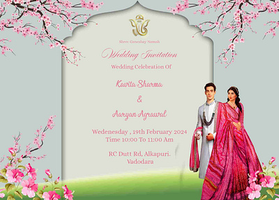 Digital Wedding Invitation wedding invitation card diy