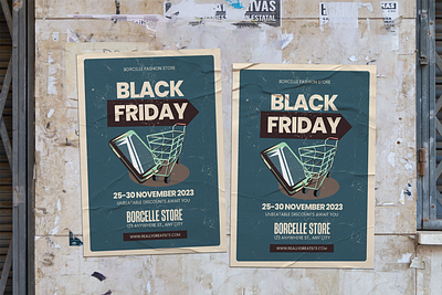 Unleash the Black Friday Frenzy with Our Exclusive Canva Poster branding business business promotion canva deal design discount poster sale shopping template