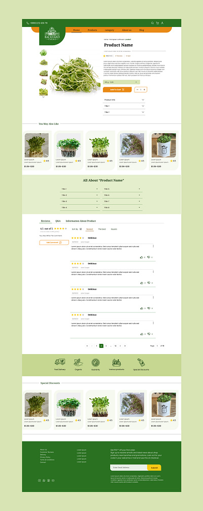 Microgreen store ui