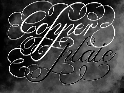 Copperplate Lettering black and white chalk copperplate design drawing challenge female illustrator hand drawn hand lettering illustration procreate