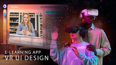 E-Learning App | VR UI Design apple arvr learning app ui ui design vision pro vr