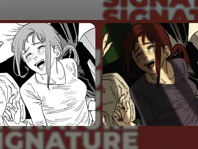 MANGA COLORING PAGE color design graphic design illustration makima manga