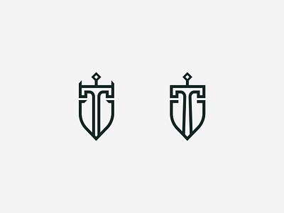 Sword & Shield Logo branding graphic design logo mark marklogo shield sword swordlogo