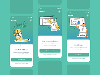 Onboarding for financial planning app app app design clean design financial app illustration mobile mobile app mobile app design onboarding ui