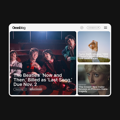 #DailyUI 35 - Blog Post app blog blogspot branding dailyui design graphic design illustration lady diana taylor taylor swift taylors version the beatles ui uiux ux web