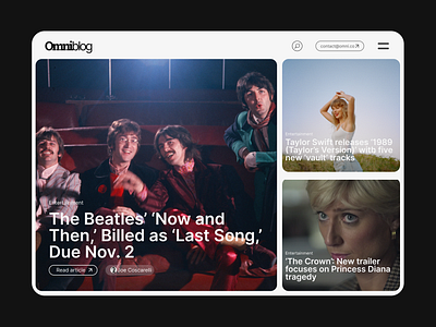 #DailyUI 35 - Blog Post app blog blogspot branding dailyui design graphic design illustration lady diana taylor taylor swift taylors version the beatles ui uiux ux web