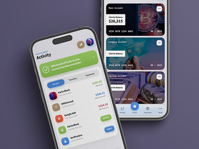 Finance App | Banking App - PayApp Mobile activity page android app banking banking app credit cards debit cards design finance finance app financial financial app ios iphone mobile money app payments design payments page sidebar ui