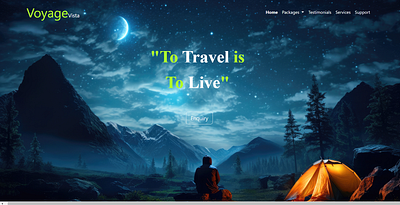 Voyage Vista -Travel Website branding css html logo ui