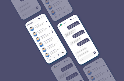 Mobile Chat App adobexd chat chat app design messages minimal mobile mobile ux mobiledesign mobileui simple mobile app ui uidesign whatsapp
