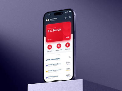 Credit Card App · Core app bank credit card finance fintech ui ux uxui