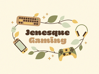 Jenesque Gaming Logo Design branding cute design feminine gamer gamer girl gaming gaming logo graphic design illustration logo logo design
