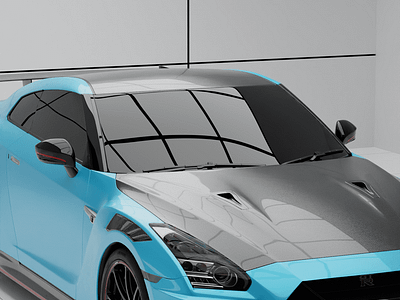 NISSAN GTR R35 3d animation design graphic design render