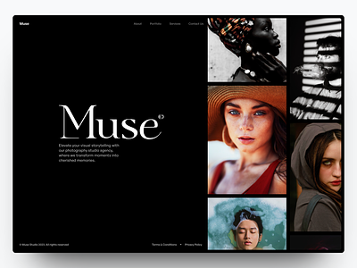 Muse - Photography Studio Agency Website agency branding design graphic design landing page photography studio ui web design website
