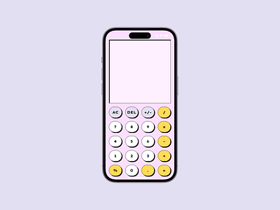 iOS Calculator - Neobrutalistic calculator dailyui ios neobrutalism neobrutalistic ui