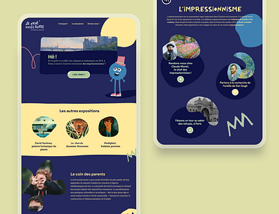 Le ptit' Musée Home - kids Landing Page graphic design ui